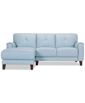CLOSEOUT! Ashlinn 86" 2-Pc. Pastel Leather Sectional, Created for Macy's