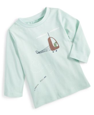 First Impressions - Baby Boys Airplane Zoom Long-Sleeved Cotton T-Shirt