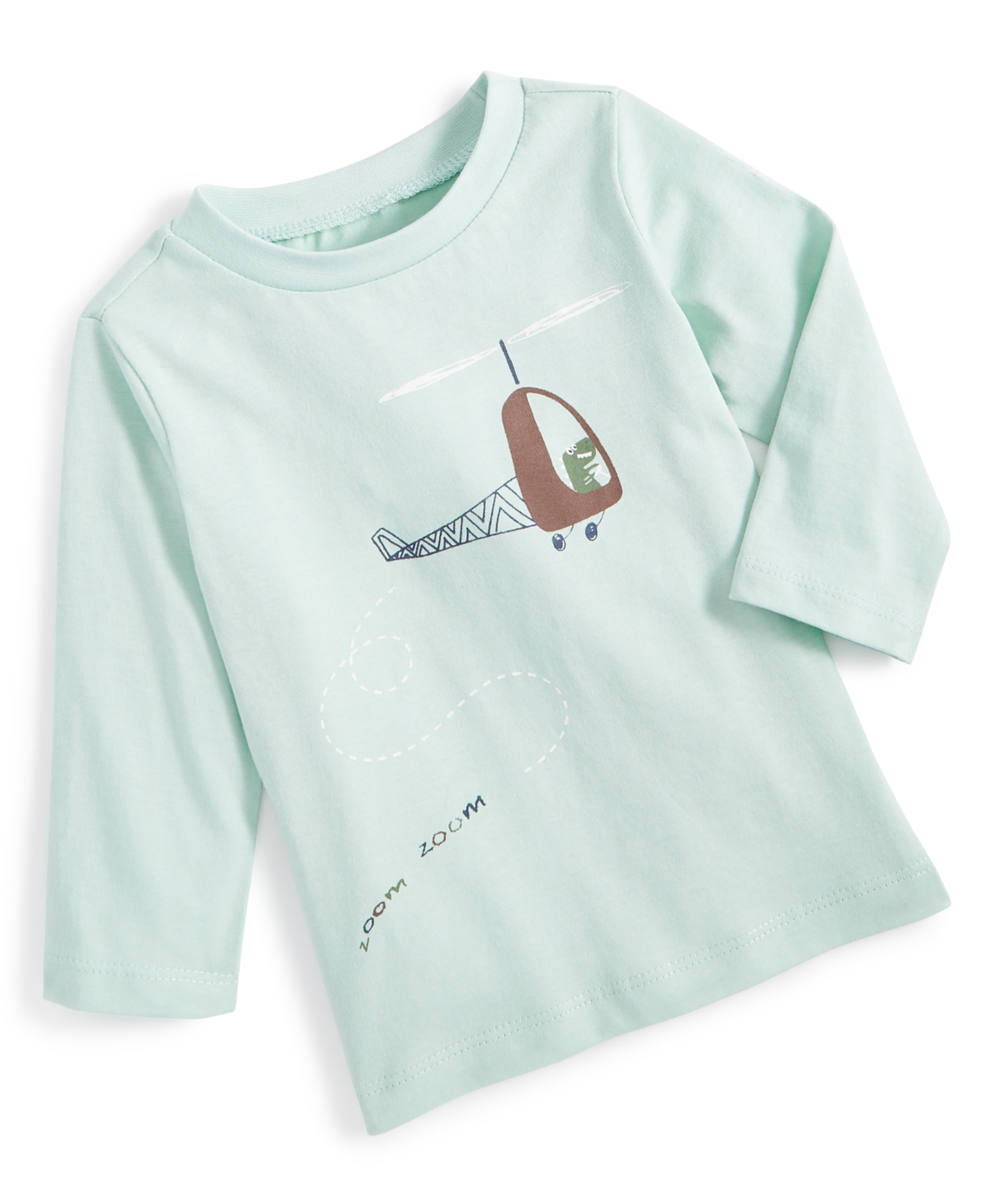 First Impressions Baby Boys Airplane Zoom Shirt, Created For Macy's In Fuzzy Green