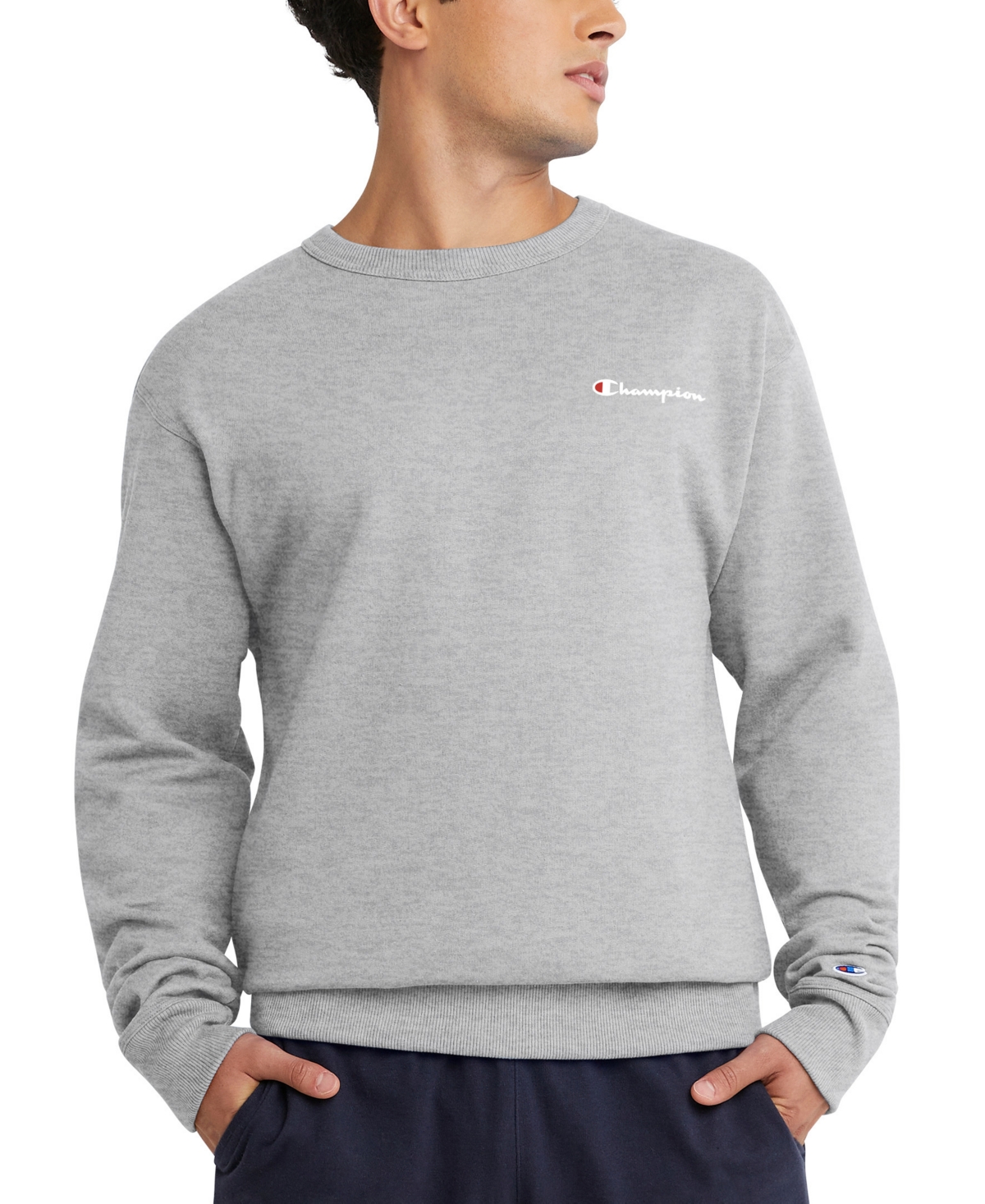 Men's Powerblend Crewneck Logo Sweatshirt - Oxford