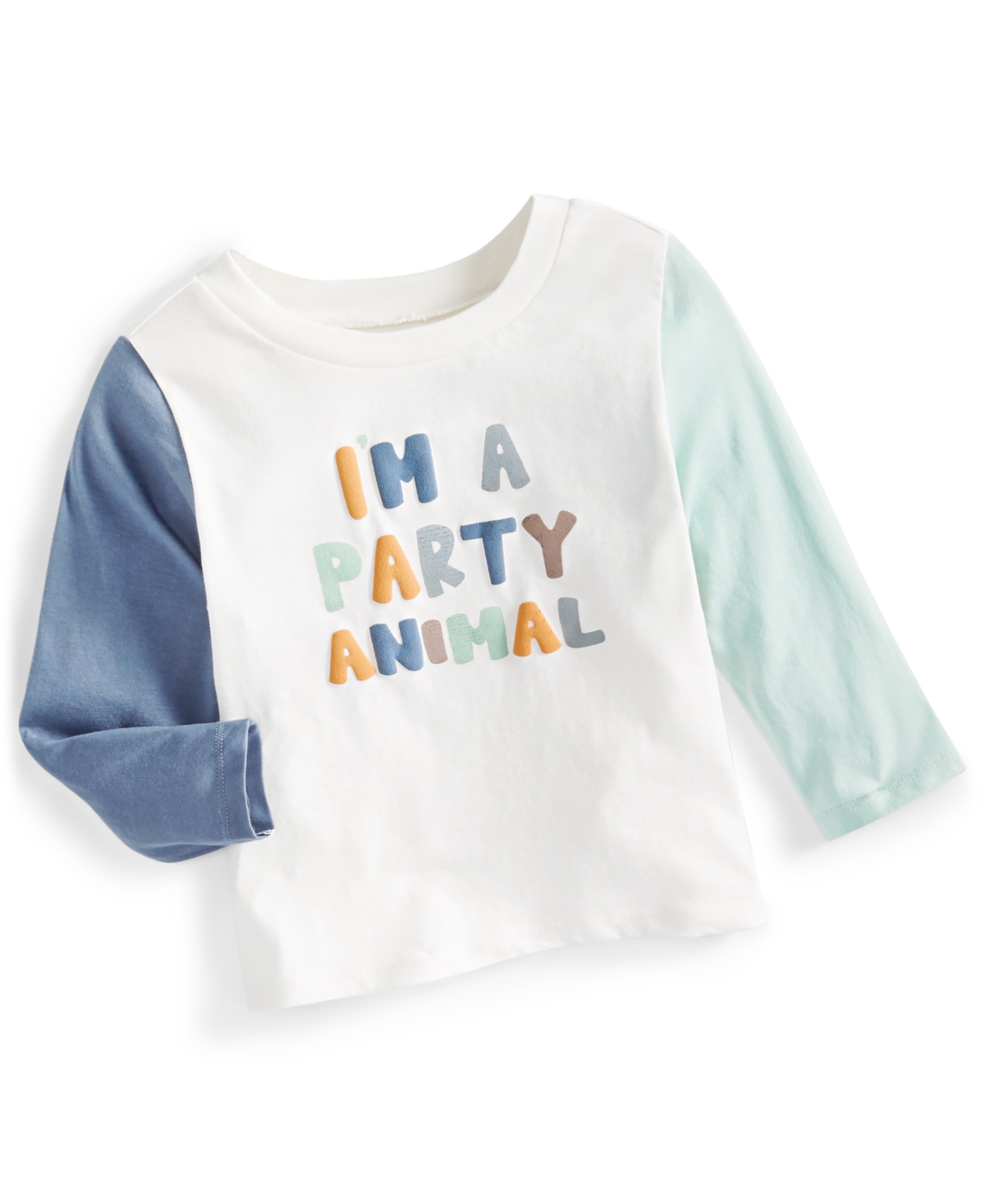 First Impressions Babies' Toddler Boys Party Animal Shirt, Created For Macy's In Angel White