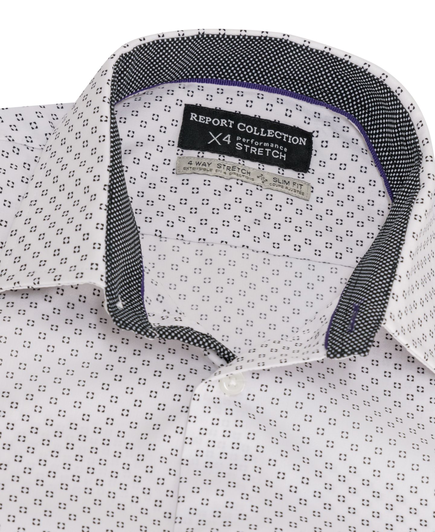 Мужская рубашка Report Collection Slim-Fit Geo-Print, цвет: Чёрный — фото 4
