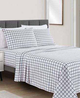 Microfiber Easy Care Printed 4-Pc. Sheet Set, Full