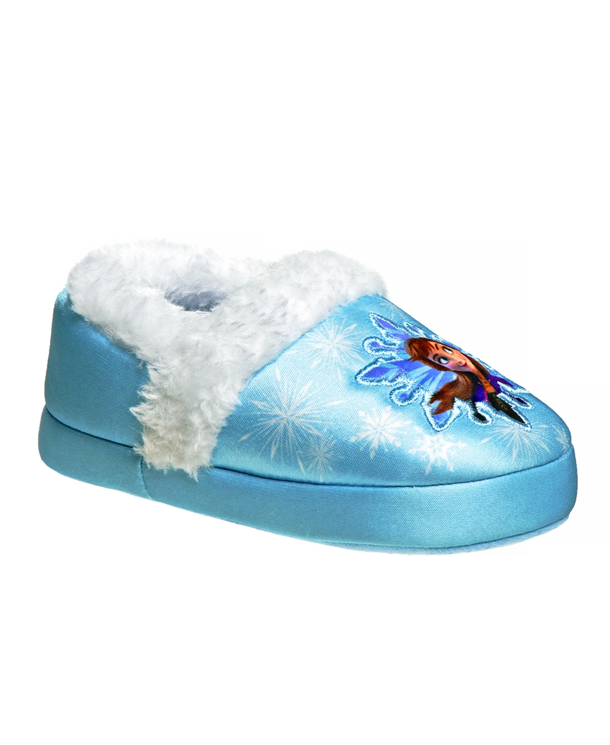 Shop Disney Toddler Girls Frozen Anna And Elsa Dual Sizes Lightweight Slippers In Blue,white