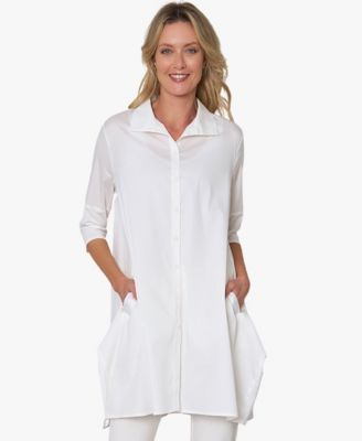 Women's 3/4 Sleeve Cotton and Jersey Tiburon Tunic