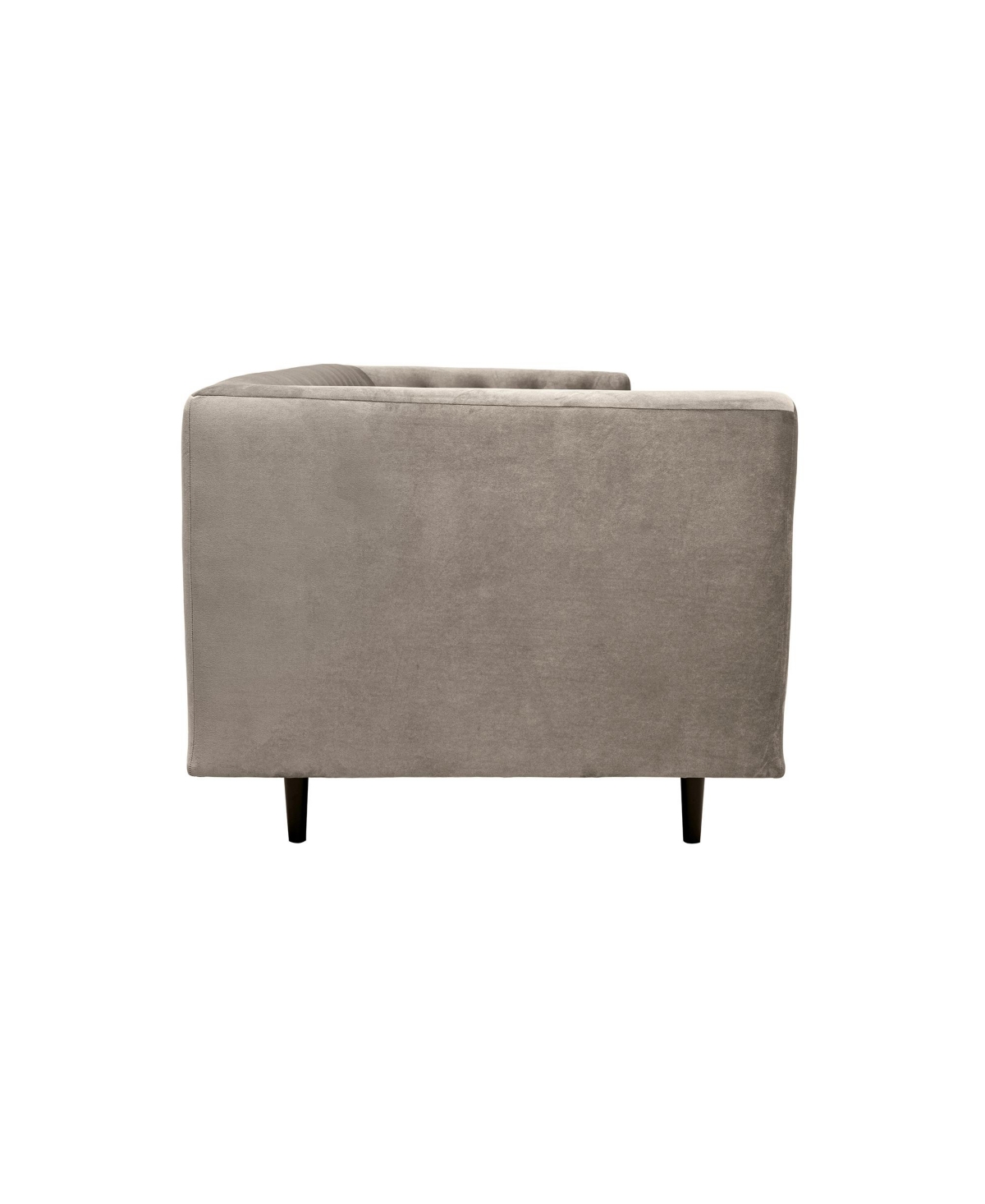 Armen Living Annabelle 80" Velvet With Wood Legs Sofa In Fossil Gray,black