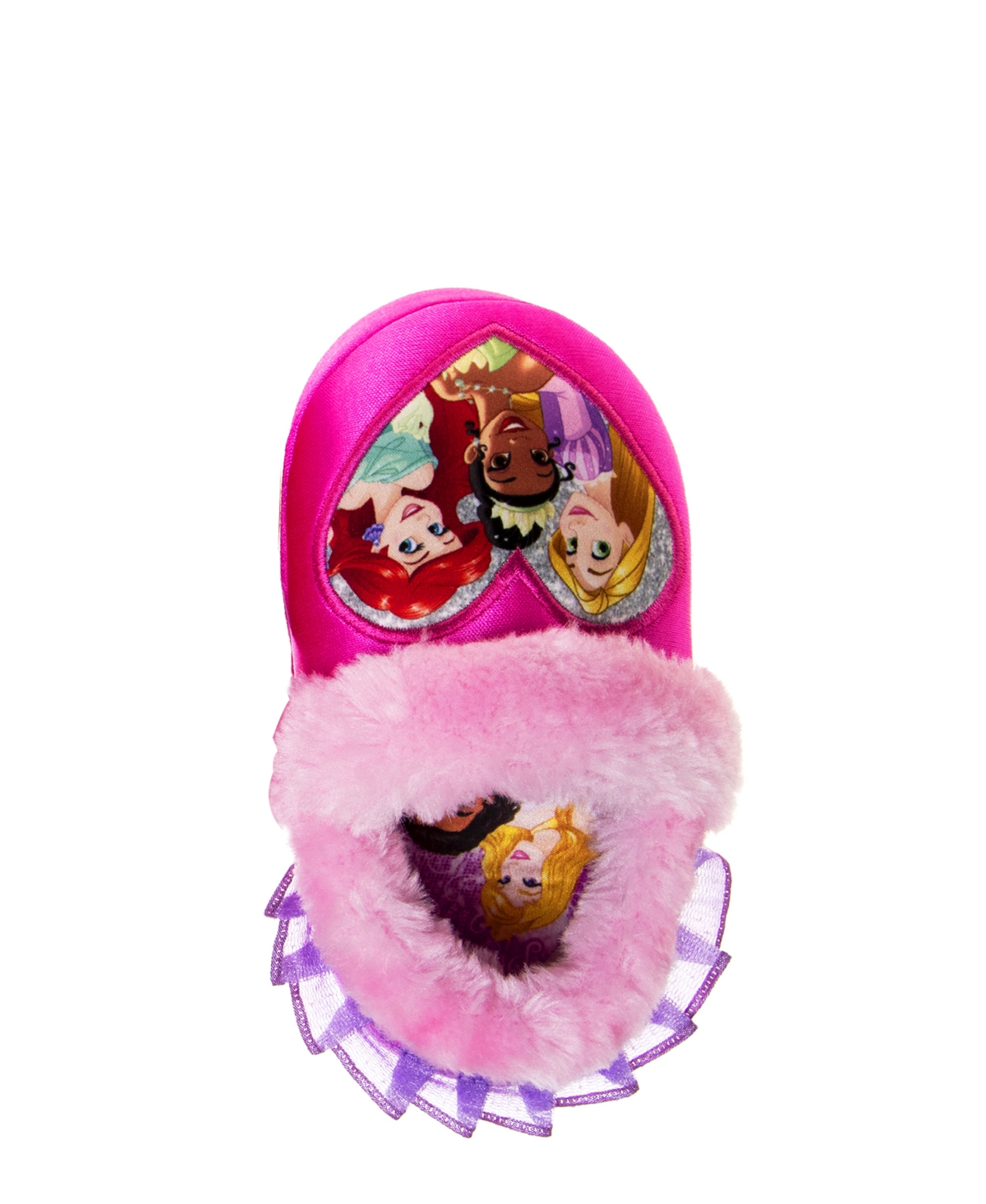 Disney Toddler Girls Princess Favorite Princess Dual Sizes House Slippers In Pink,purple