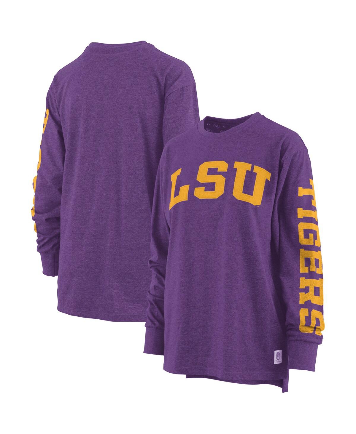 Pressbox Women's  Purple Lsu Tigers Plus Size Two-hit Canyon Long Sleeve T-shirt