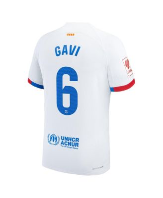 Men's Nike Gavi White Barcelona 2023/24 Away Match Authentic