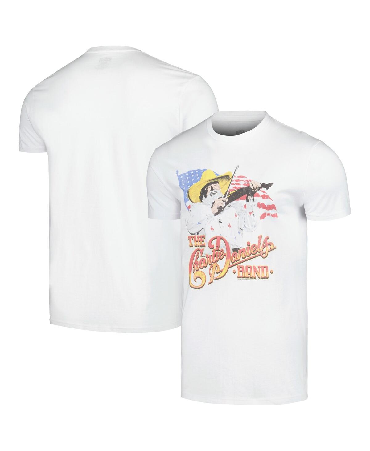Men's White The Charlie Daniels Band Cdb and the Flag Graphic T-shirt - White