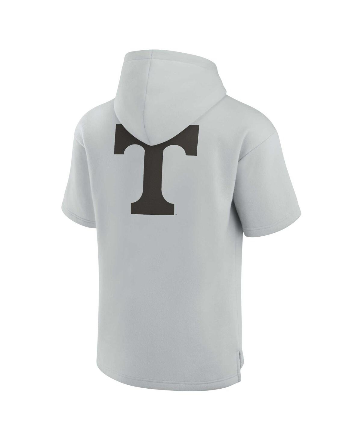 Men's and Women's Fanatics SignatureTennessee Volunteers Super Soft Fleece Short Sleeve Pullover Hoodie - Gray