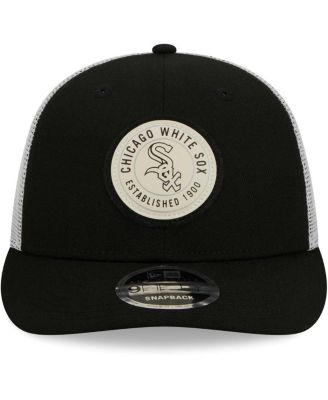 Men's Black Chicago White Sox Circle Trucker Low Profile 9FIFTY Snapback Hat