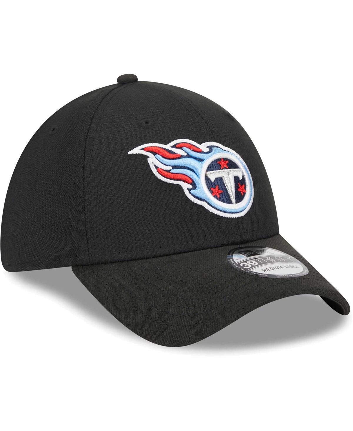 Men's New EraTennessee Titans Main 39THIRTY Flex Hat - Black