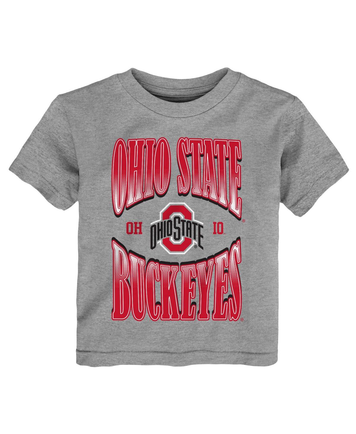 Outerstuff Babies' Toddler Boys And Girls Heather Gray Ohio State Buckeyes Top Class T-shirt