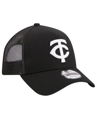 Men's Black Minnesota Twins A-Frame 9FORTY Trucker Adjustable Hat