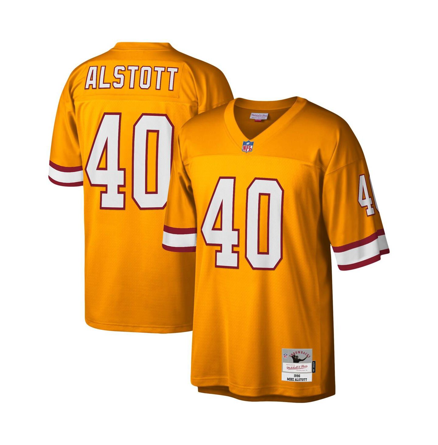 Мужской топ Mitchell & Ness Mike Alstott Orange Tampa Bay Buccaneers Legacy Replica Jersey — фото 1