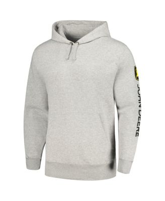 Men's and Women's Heather Gray John Deere Classic Pullover Hoodie