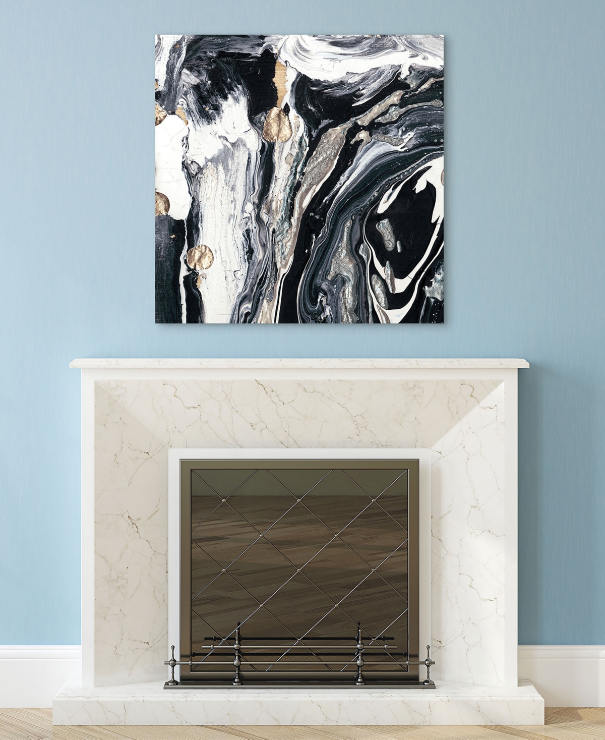 Empire Art Direct Ebony & Ivory A Wall Art In Black,gray,gold