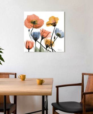 "Flowers and Ferns" Frameless Free Floating Tempered Glass Panel Graphic Wall Art, 24" x 24" x 0.2"