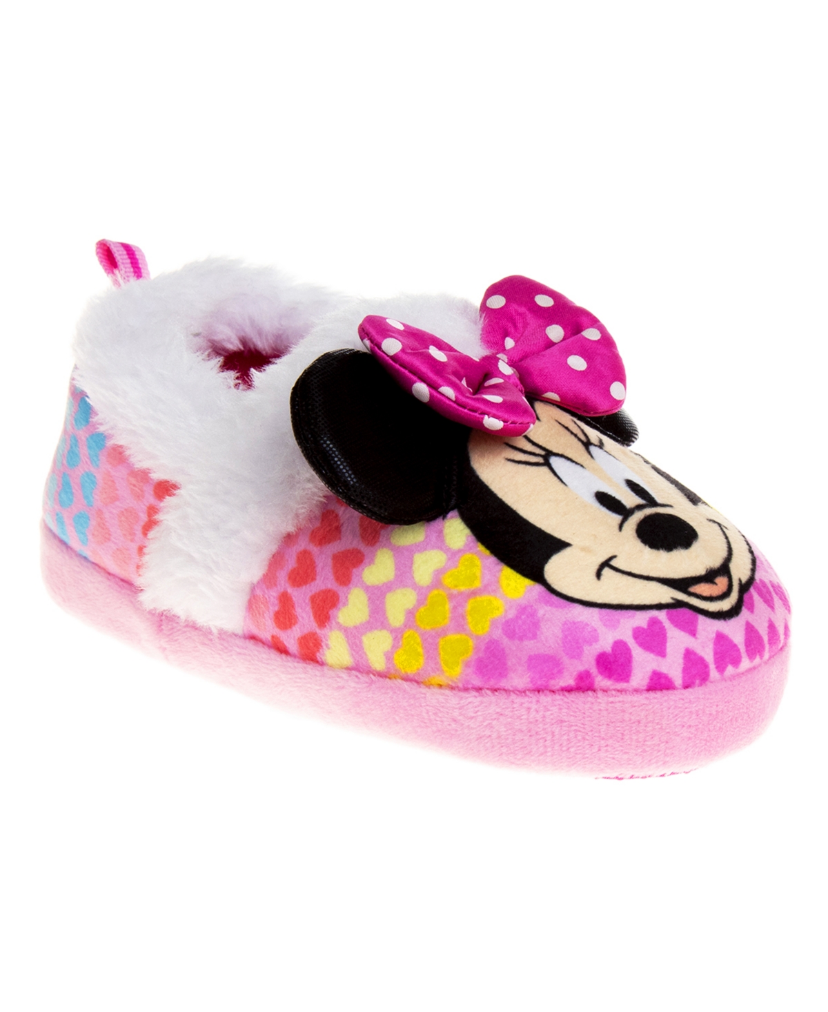 DISNEY TODDLER GIRLS MINNIE MOUSE COLORS OF LOVE DUAL SIZES SLIPPERS