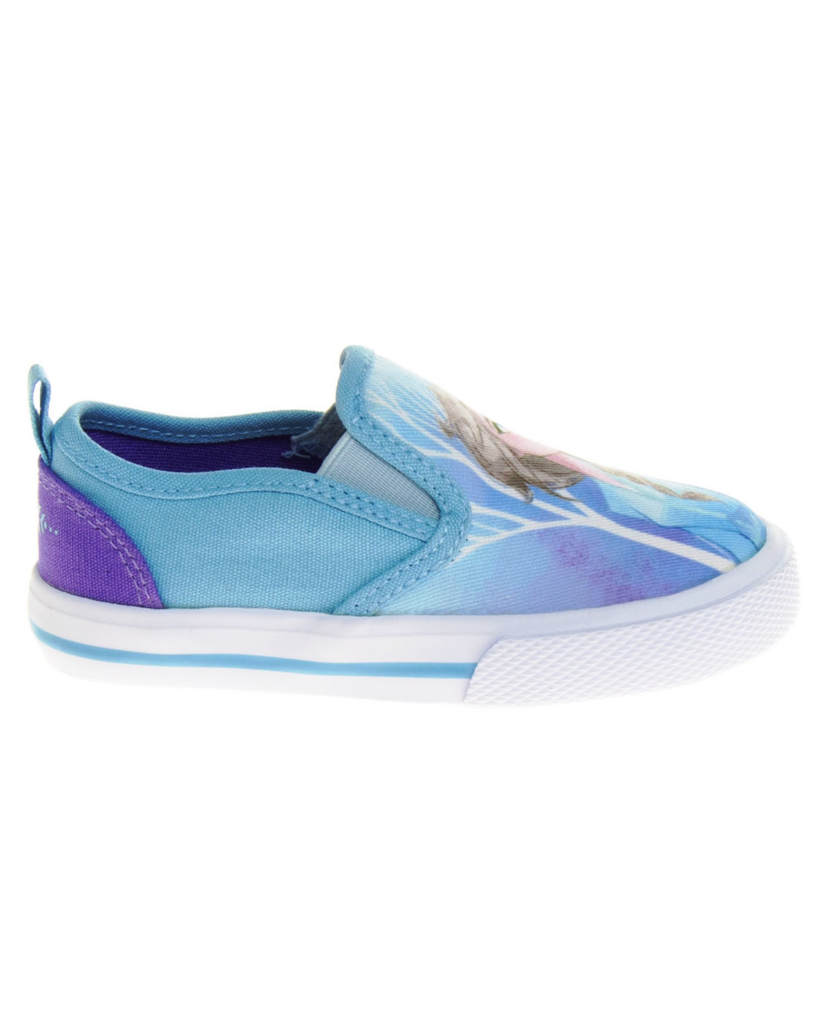 Disney Little Girls Frozen Slip On Canvas Sneakers In Blue