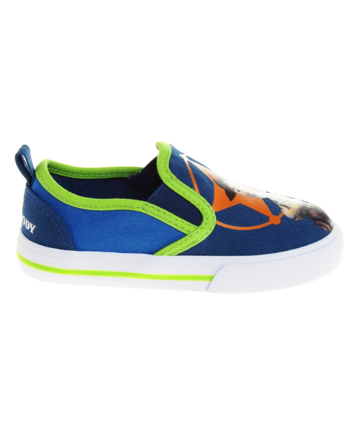 Shop Disney Toddler Boys Toy Story Slip On Canvas Sneakers In Navy,green