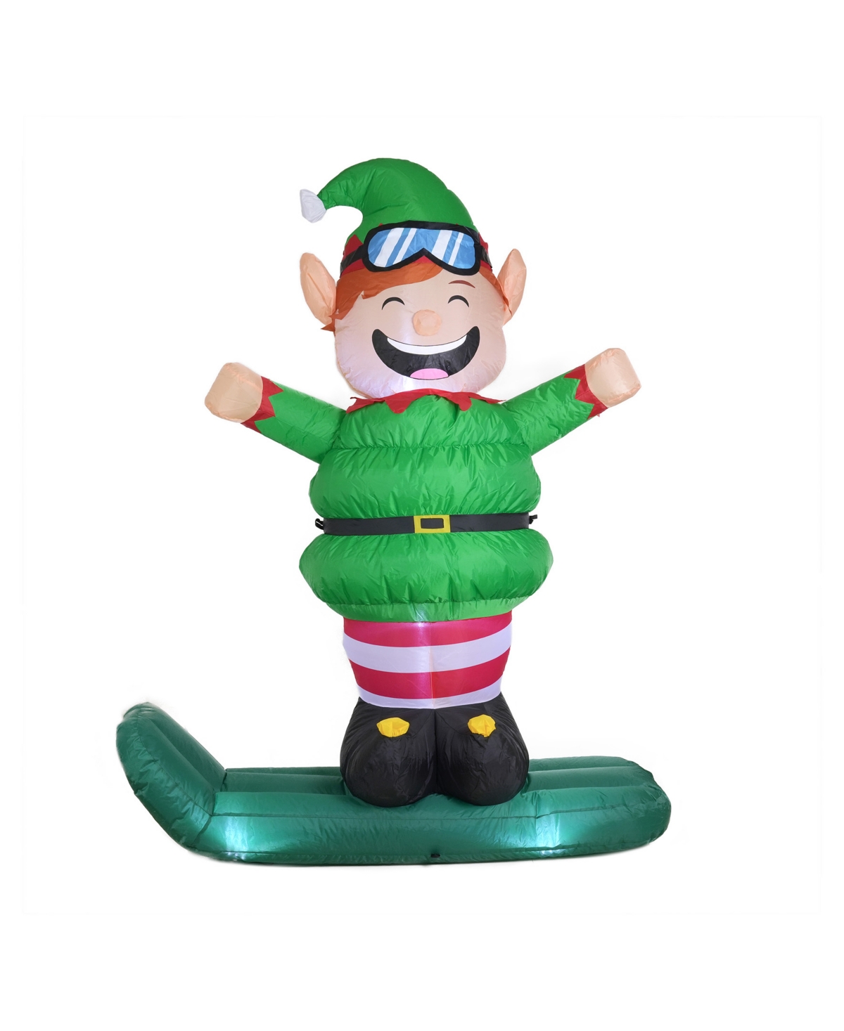 Elf on Snowboard 60" - Green