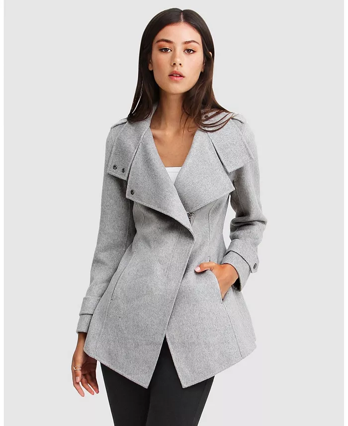Women's Bad Girl Wool Blend Moto Coat - thumbnail 6
