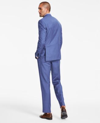 Shop Michael Kors Mens Classic Fit Pinstripe Wool Stretch Suit Separates In Bright Blue Pin