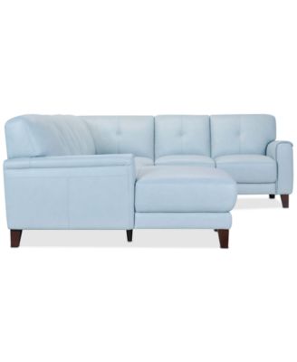 CLOSEOUT! Ashlinn 120" 4-Pc. Pastel Leather Sectional, Created for Macy's