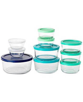Anchor Hocking Clear Glass Food Storage Glass Set with SnugFit