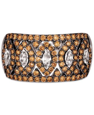 Vanilla Diamond & Chocolate Diamond Ring (1-1/5 ct. t.w.) in Platinum