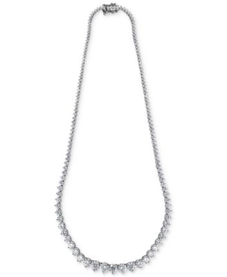 Lab Grown Diamond Graduated 16-1/2" Collar Necklace (15 ct. t.w.) in 14K White Gold or 14k Yellow Gold