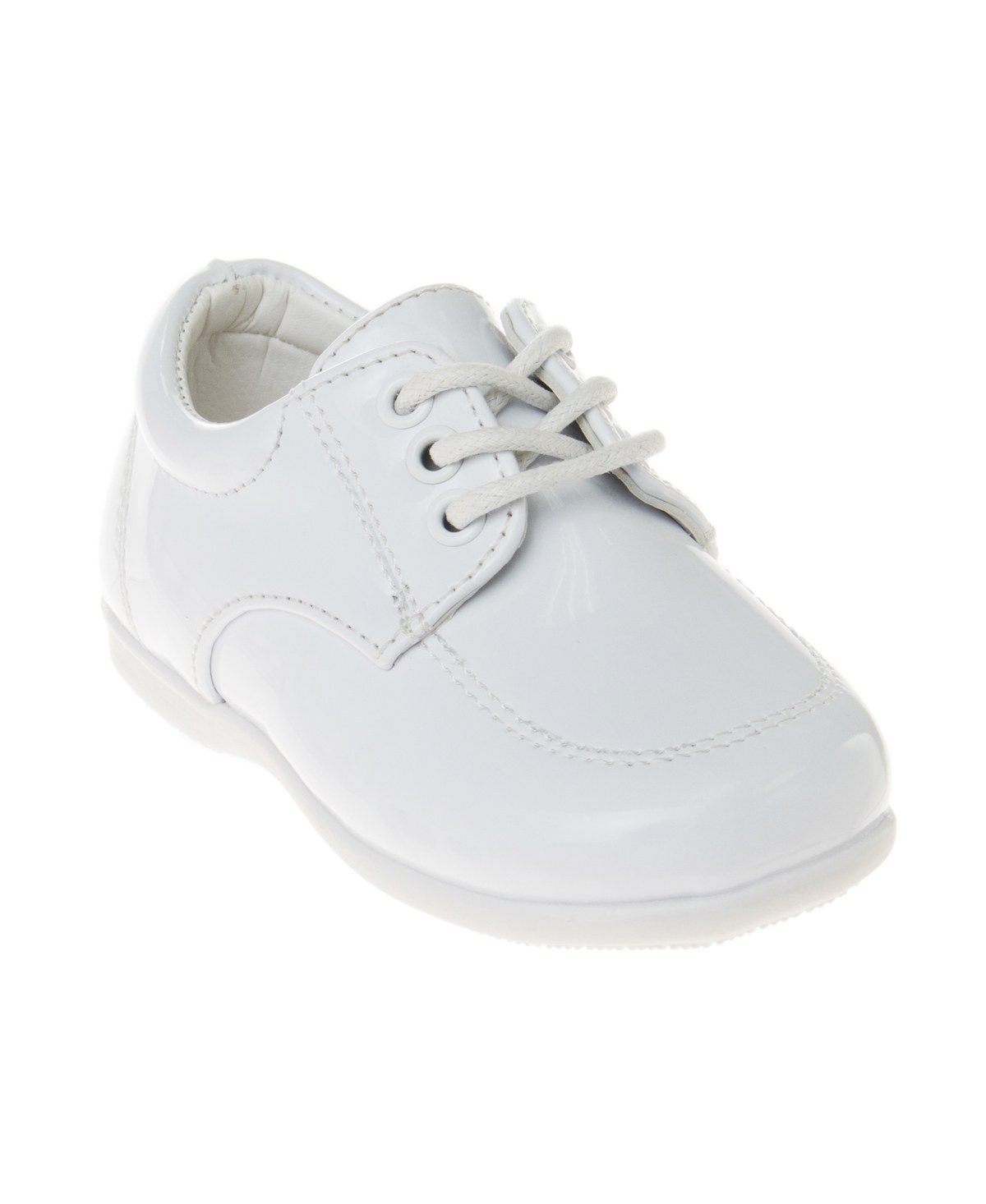 Shop Josmo Toddler Boys Lace Up Dress Shoes In White Patent