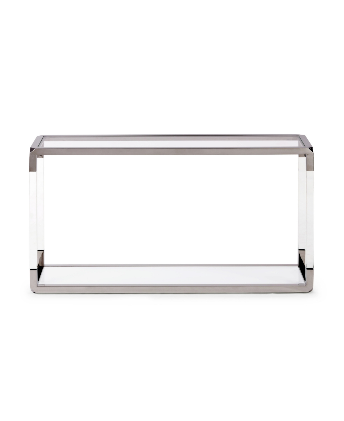Shop Macy's Jasper 55" Glass Console Table In Clear Glass,acrylic And Pss