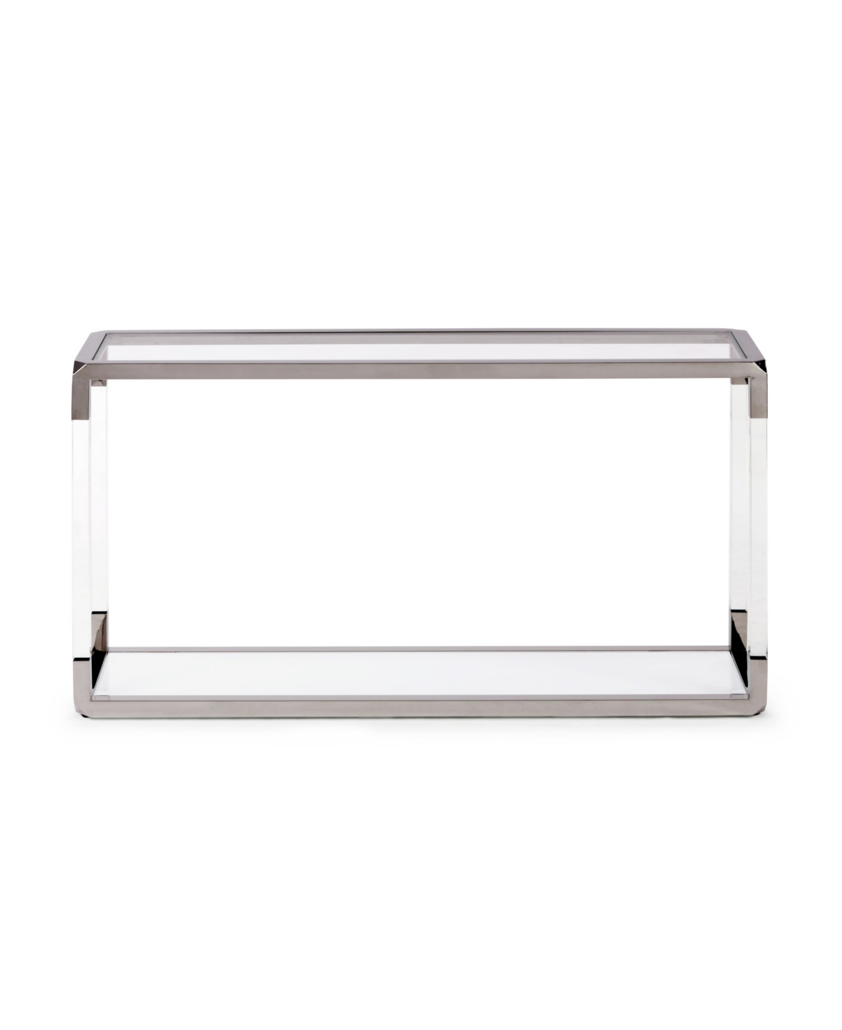 Macy's Jasper 55" Glass Console Table In Clear Glass,acrylic And Pss