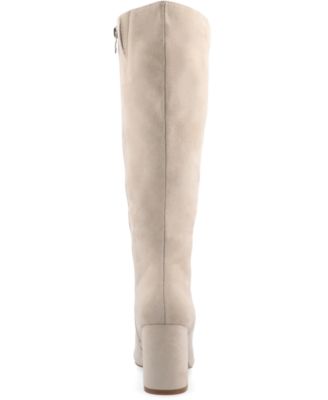 Journee Collection Women's Ameylia Wide Calf Block Heel Knee High Boots