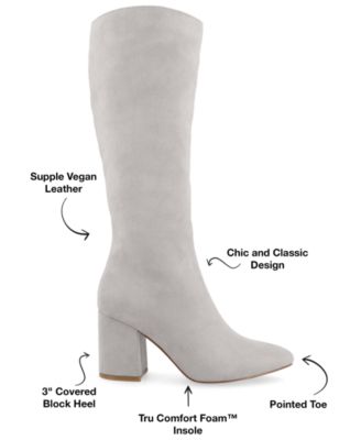 Women's Ameylia Wide Width Extra Wide Calf Block Heel Knee High Boots