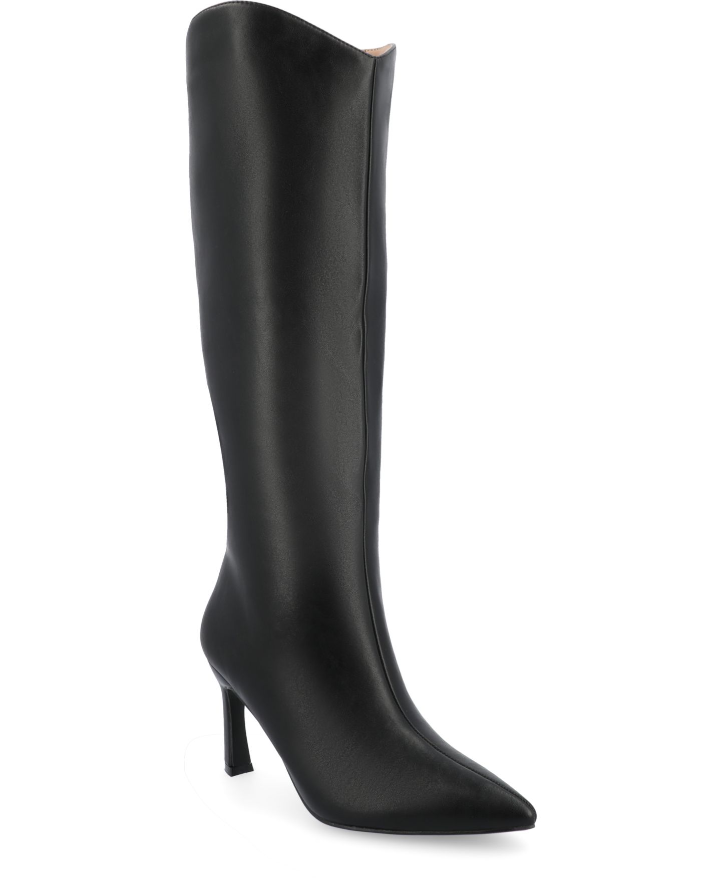 Женские ботинки Journee Collection Rehela Pointed Toe Knee High Dress Boots, Regular & Wide Calf, цвет: Чёрный — фото 1