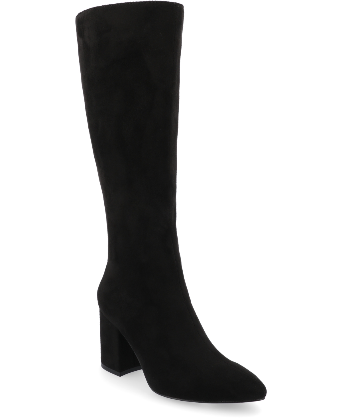 Shop Journee Collection Women's Ameylia Block Heel Knee High Dress Boots In Black