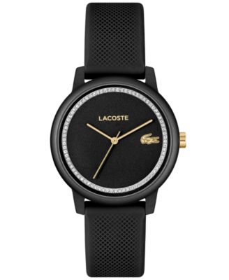 Lacoste Women s L.12.12 Go Quartz Black Silicone Strap Watch 36mm Macy s