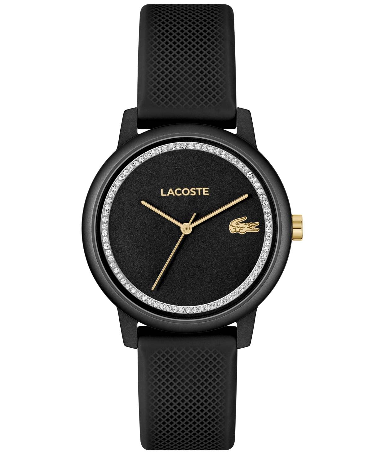 Lacoste Unisex L.12.12 Go Quartz Black Silicone Strap Watch 36mm