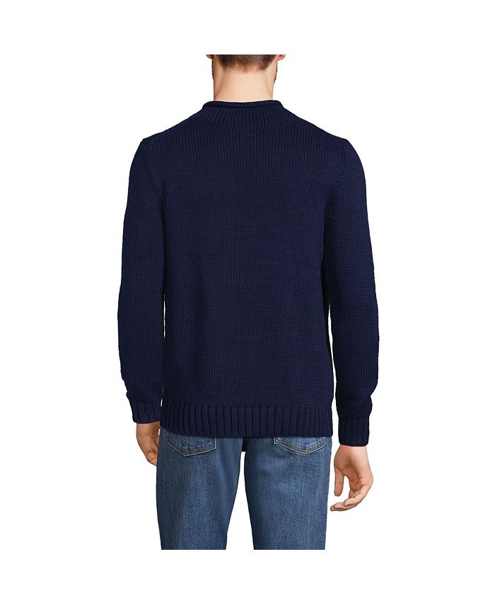 Lands' End Men's Cotton Drifter Rollneck Sweater - Macy's