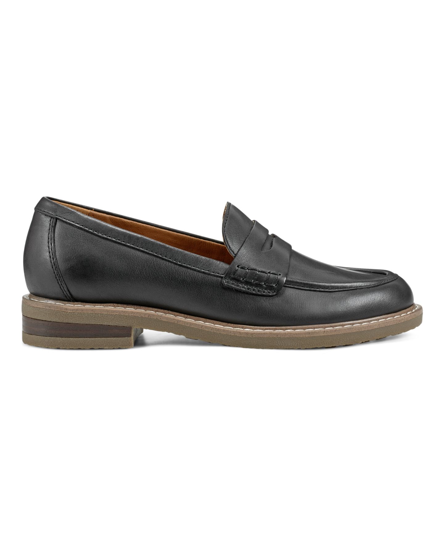 Женские туфли Earth Javas Slip-On Penny, цвет: Чёрный кожаный — фото 2