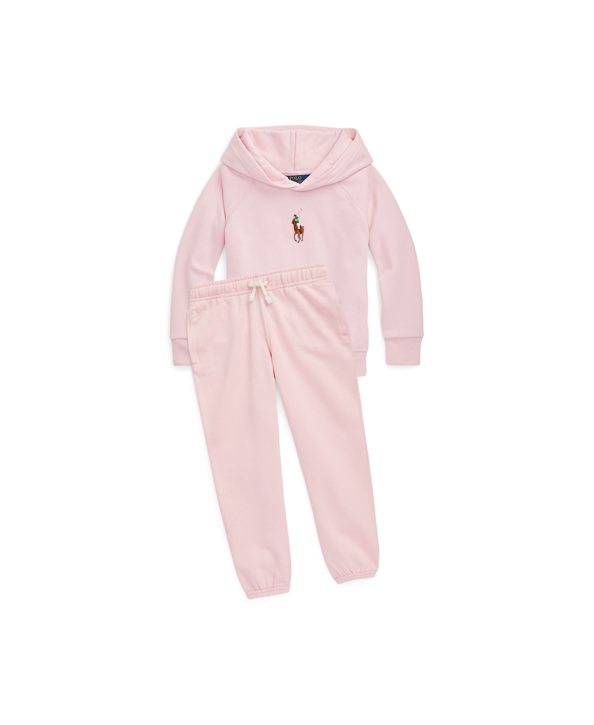 Polo Ralph Lauren Big Girls Fleece Jogger Pants In Hint Of Pink