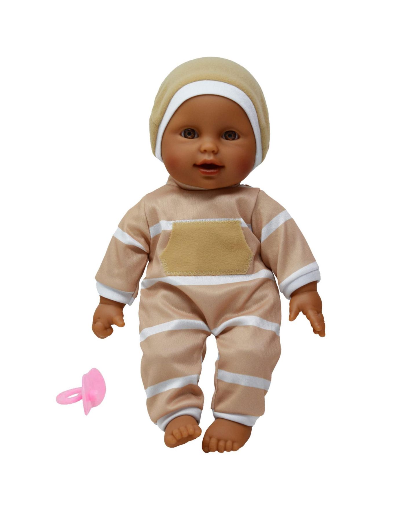 Детская кукла The New York Doll Collection 11" Soft Body Baby Doll with Pacifier, Ages 3+, цвет: Бежевый — фото 1