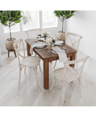 Rectangular Antique Solid Pine Farm Dining Table