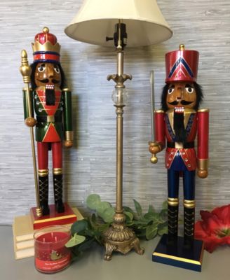 24" Black King Guard Nutcracker, Set of 2