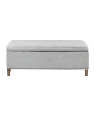Martha Stewart Caymus 48" Wide Rectangular Fabric Soft Close Storage Bench