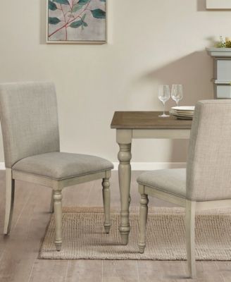 Martha Stewart Fiona 19.5" Wide 2 Piece Fabric Upholstered with Turned Wood Legs Dining Chair